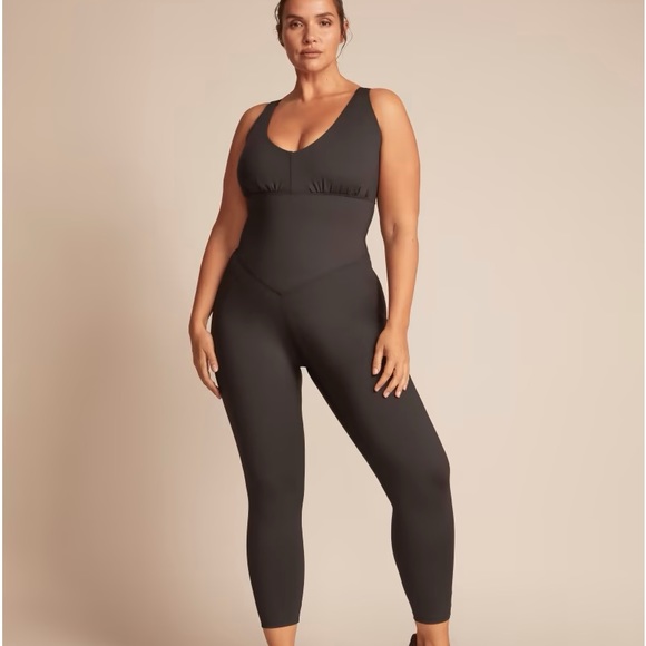 NWT ADIDAS 11 HONORE Onesie black womens 3X HI5656 body contouring seams plus sz - Picture 1 of 13